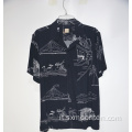 Camicia casual in cotone con stampa grafica